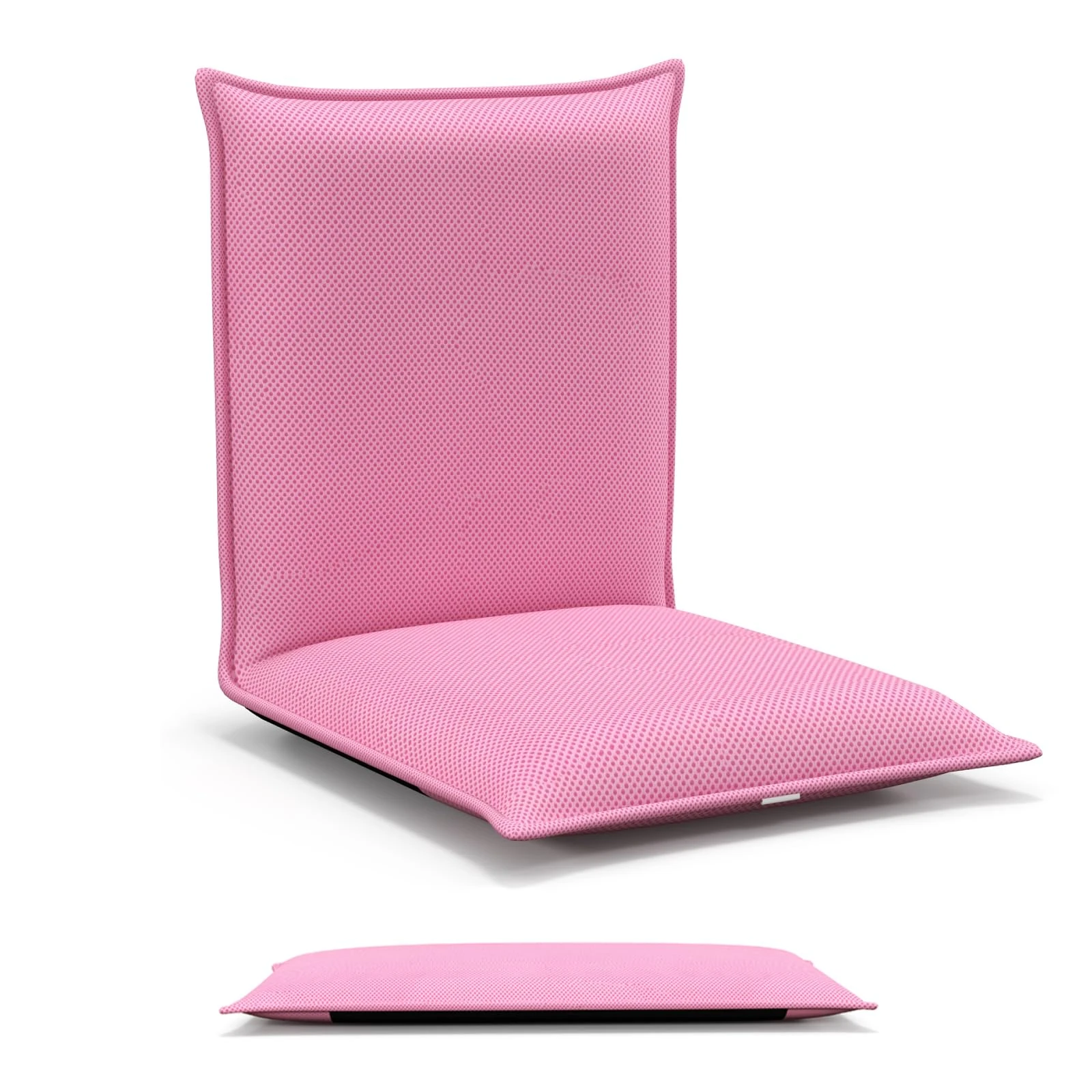 Multigot Folding Floor Chair, Portable Padded Lounge Chair with 6 Adjustable Positions, Lazy Sofa Sleeper Recliner for Reading, Gaming, Meditation (Pink)