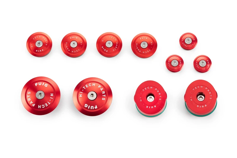 Puig 21432R Aluminum Chassis Covers Red