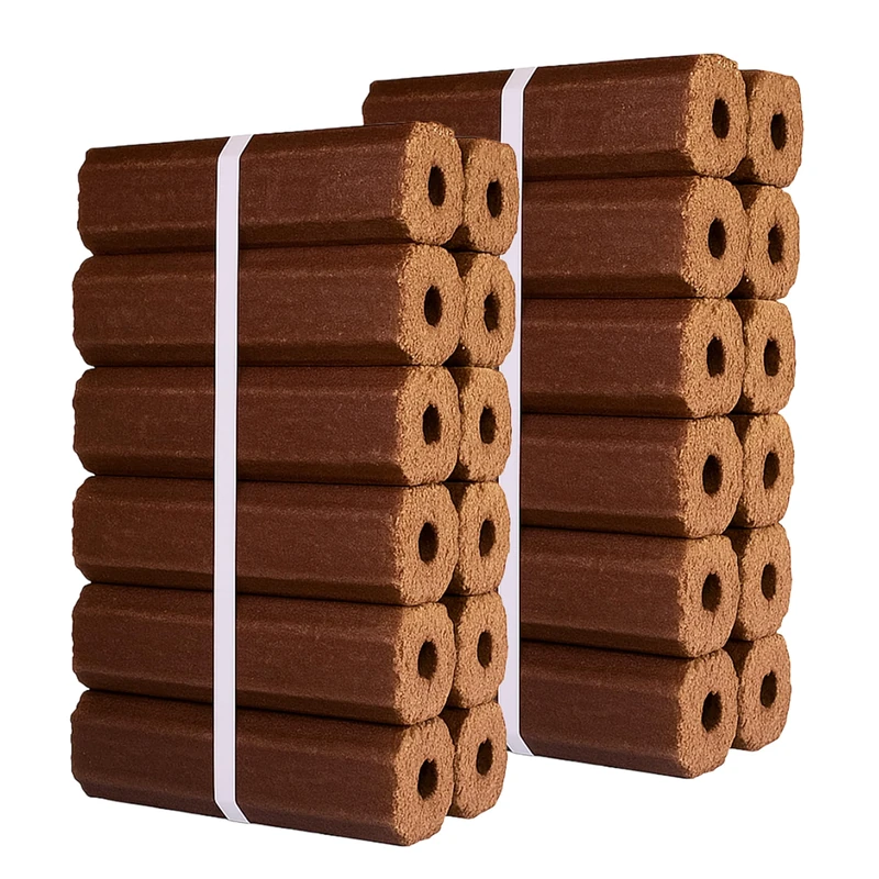 Topline High Energy Heat Logs - Pack of 24 Ultra Dry Compressed Fuel Logs. Great for Burners, Open Fires and Multi-Fuel Stoves. Planet-Friendly Wood Briquettes.