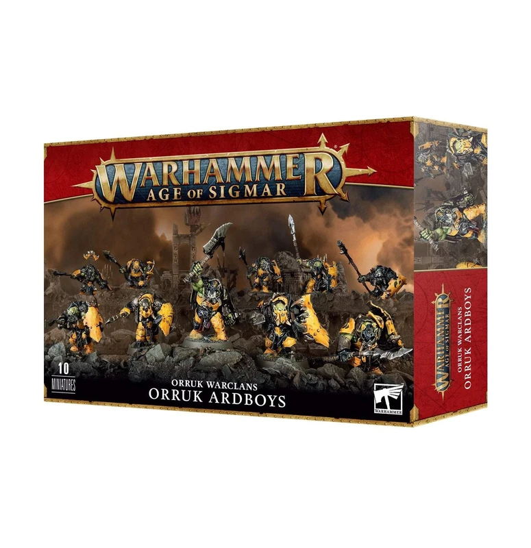 Warhammer Age of Sigmar Games Workshop Orruk Warclans: Orruk Ardboyz (2023), Black