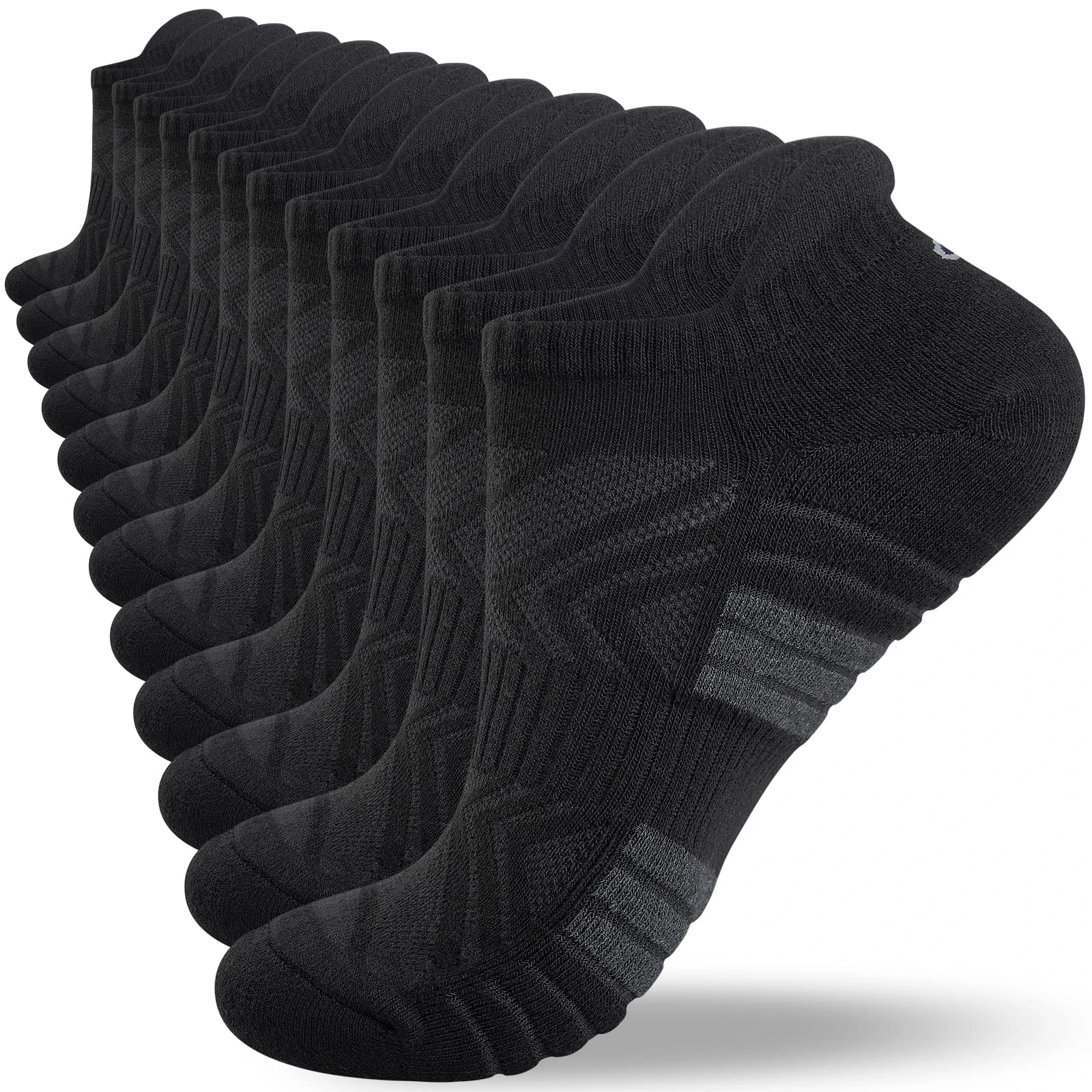 Natugloe Trainer Socks Cushioned Anti-Blister Ankle Socks Breathable Sports Running Athletic for Men Women 6 Pairs