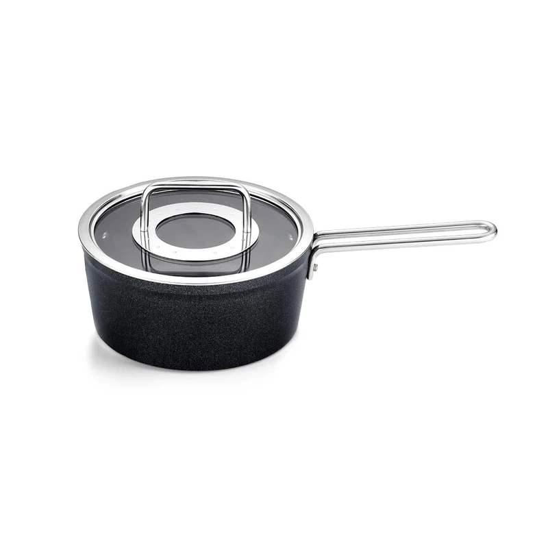 Fissler Adamant/Aluminium Saucepan (Diameter 18 cm, 2 litres) Coated with Glass Lid Non-Stick Induction