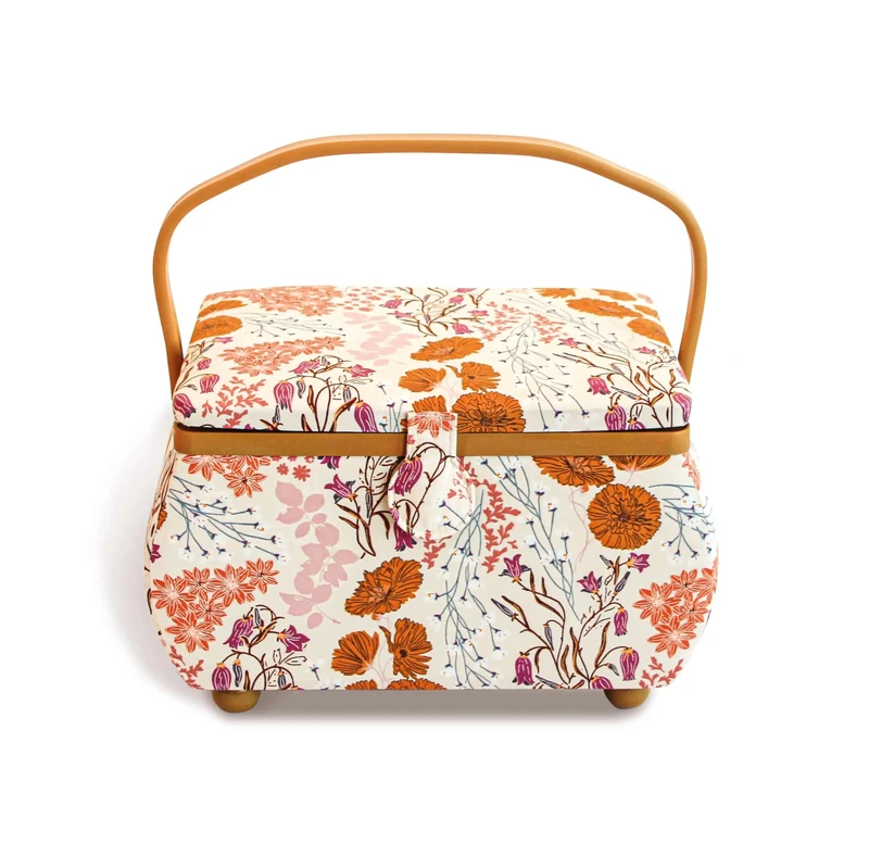 Prym 612069 Sewing Basket Cotton Sand 32 x 20.5 x 21 cm