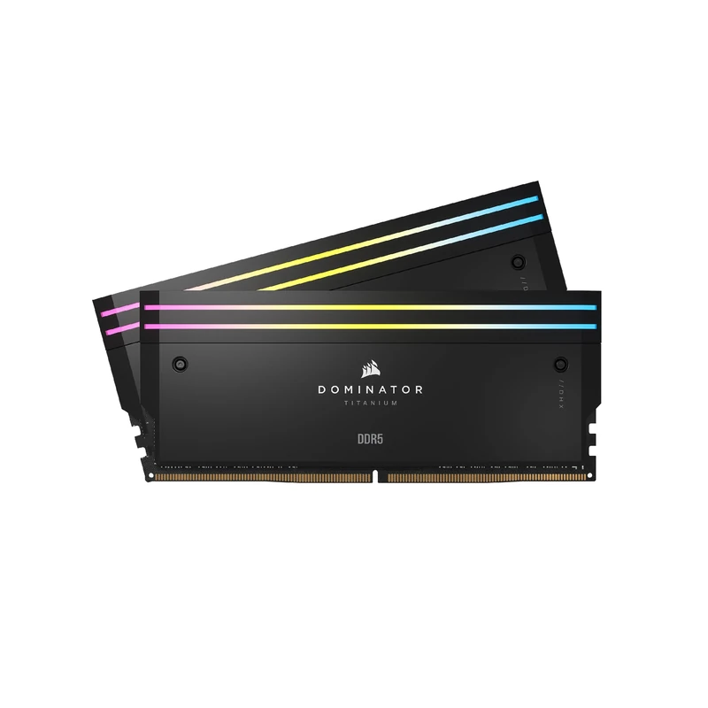 CORSAIR DOMINATOR TITANIUM RGB DDR5 RAM 64GB (2x32GB) DDR5 Up to 6000MHz CL30 Intel XMP iCUE Compatible Computer Memory - Black (CMP64GX5M2B6000C30)
