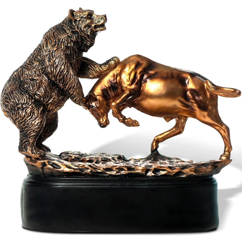 MEPERPER Wall Street Bull and Bear Statue, Stock Broker Gifts