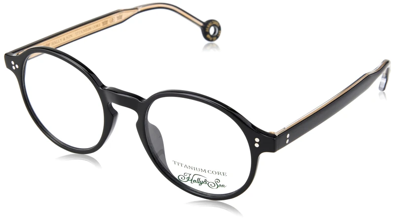 Hally & Son Eyeglass Frame HS912V02 Black 49/20/145 Men Glasses, Black, 49/20/145