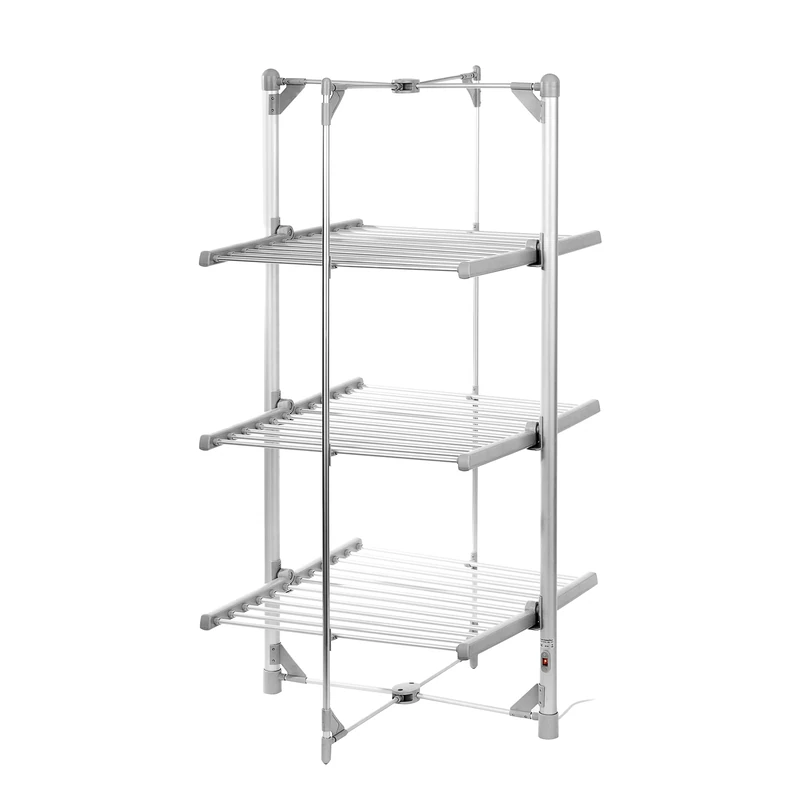 Daewoo Heated Clothes Airer, 3 Tier, White, 30KG Maximum Weight, Foldable, Portable
