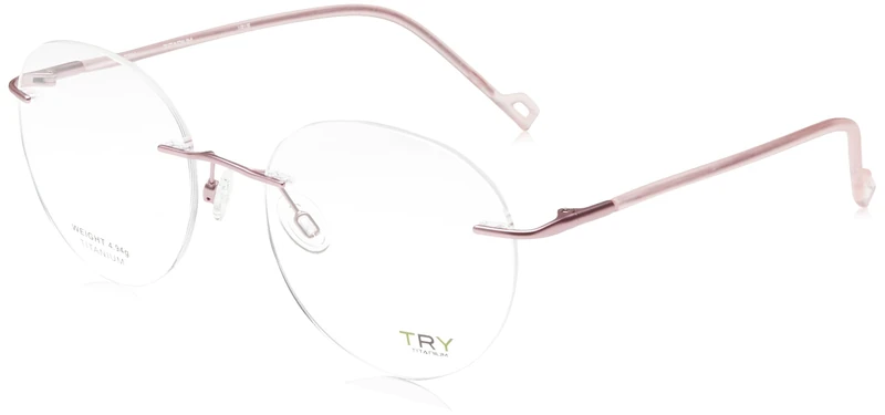 try Eyeglass Frame TYA30V01 Pink 53/19/145 Unisex Adults Glasses, Pink, 53/19/145