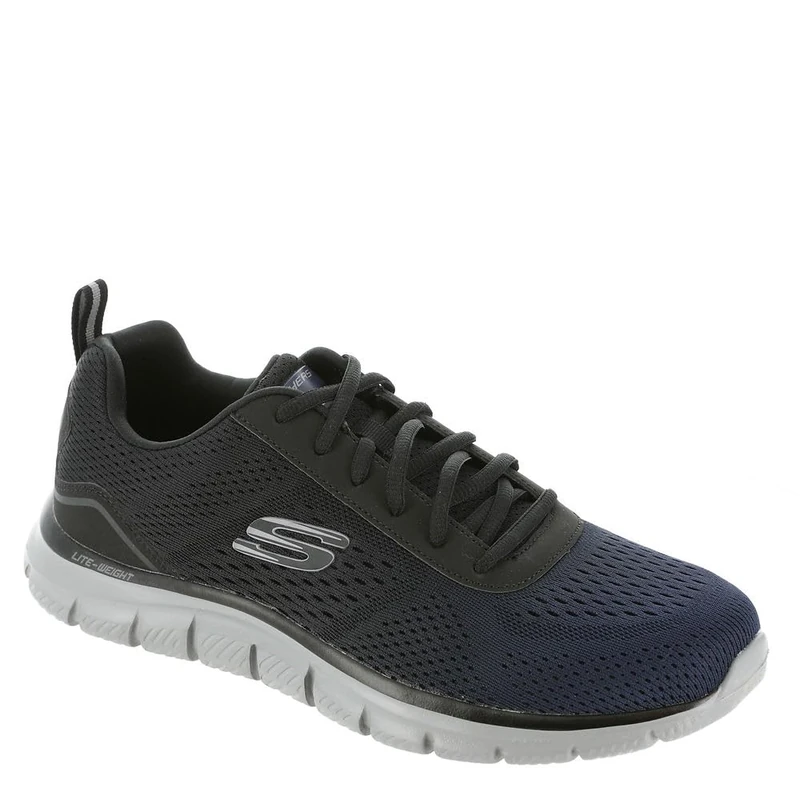 Skechers Men's Track Ripkent Sneaker, Navy Mesh/Black Trim, 7 UK Wide
