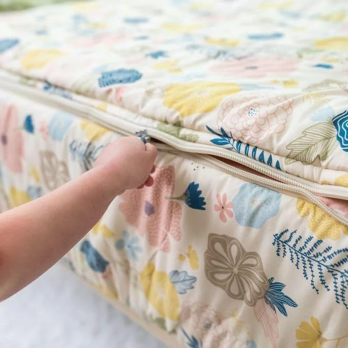 Beddy's Flower Blossoms Girls Durable Zipper Bedding, Bed in a Bag, Floral Sheets and Comforter, Easy to Make and Wash, Includes Pillowcase and Pillow Sham, Kids Zip Bedding, Super Soft All Season - Image 1