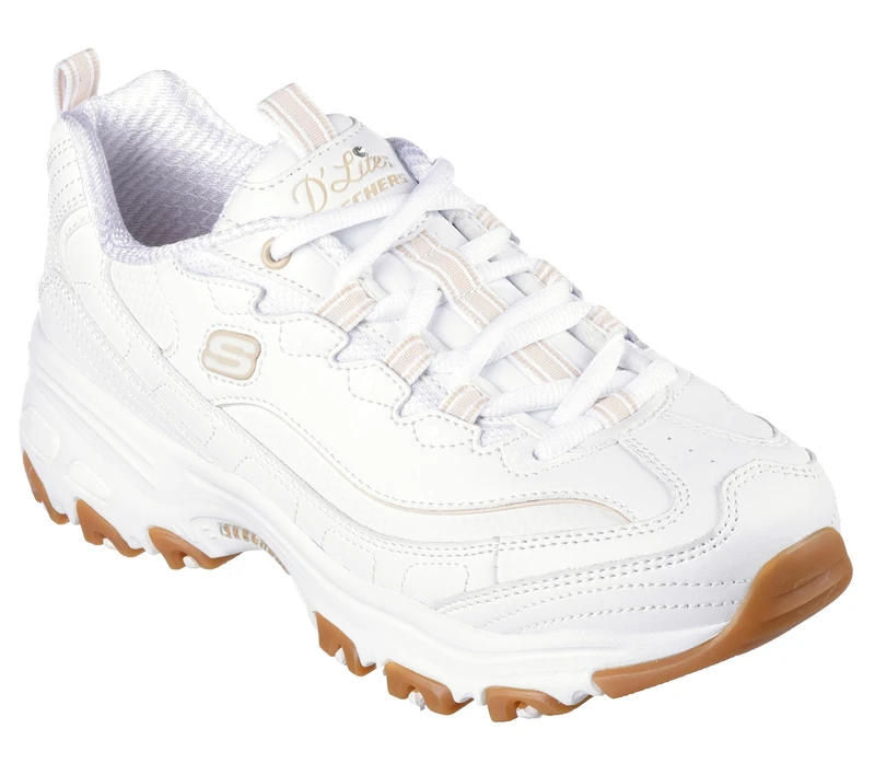 Skechers Women's D'Lites Good Neutral Sneaker, White, 6 UK