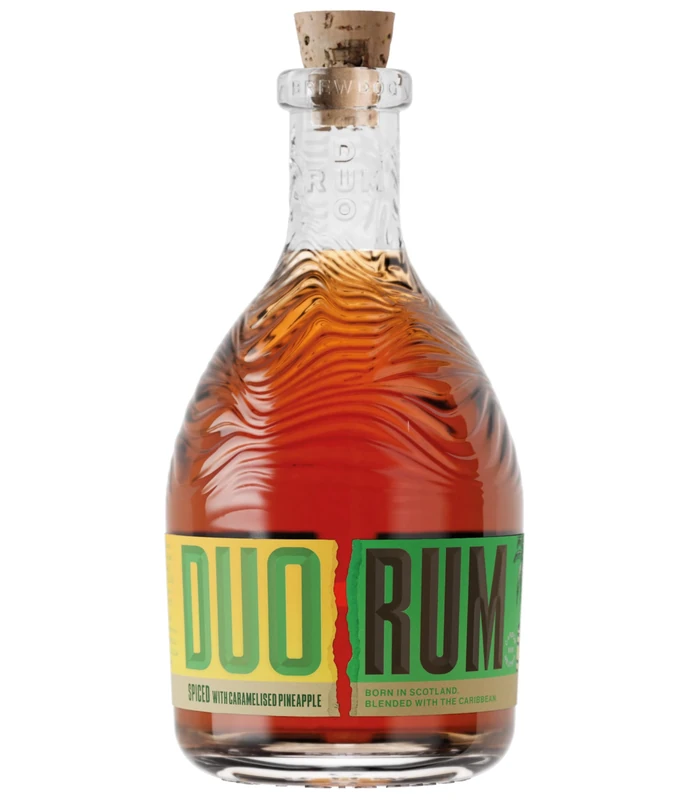 Duo Spiced Rum Caramelised Pineapple 70cl, 40 pct ABV - Crafted in Scotland at BrewDog Distilling with Caribbean rum - Tropical pineapple with spices - Ideal for cocktails, spritzes or rum & cola