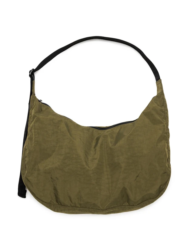 BAGGU Large Nylon Crescent Bag, Seaweed, One Size