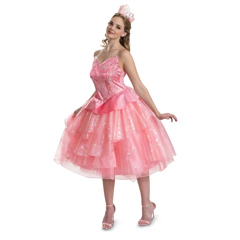 Disguise Adult Wicked Deluxe Glinda Fancy Dress Costume | Wicked Fancy Dress Costumes X-Large