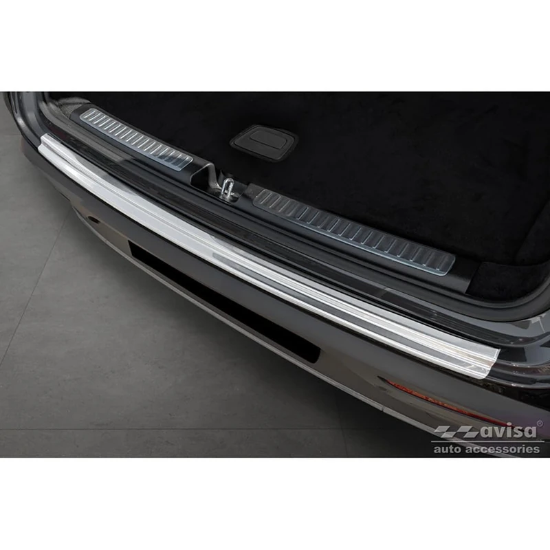 Avisa Stainless Steel Rear bumper protector compatible with Mercedes EQC (N293) 2019- 'Ribs'