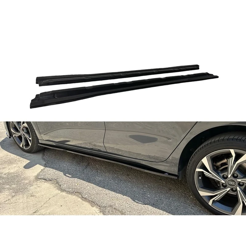 Motordrome Set side skirts compatible with Audi A3 (8Y) 2020- (ABS Glossy black)