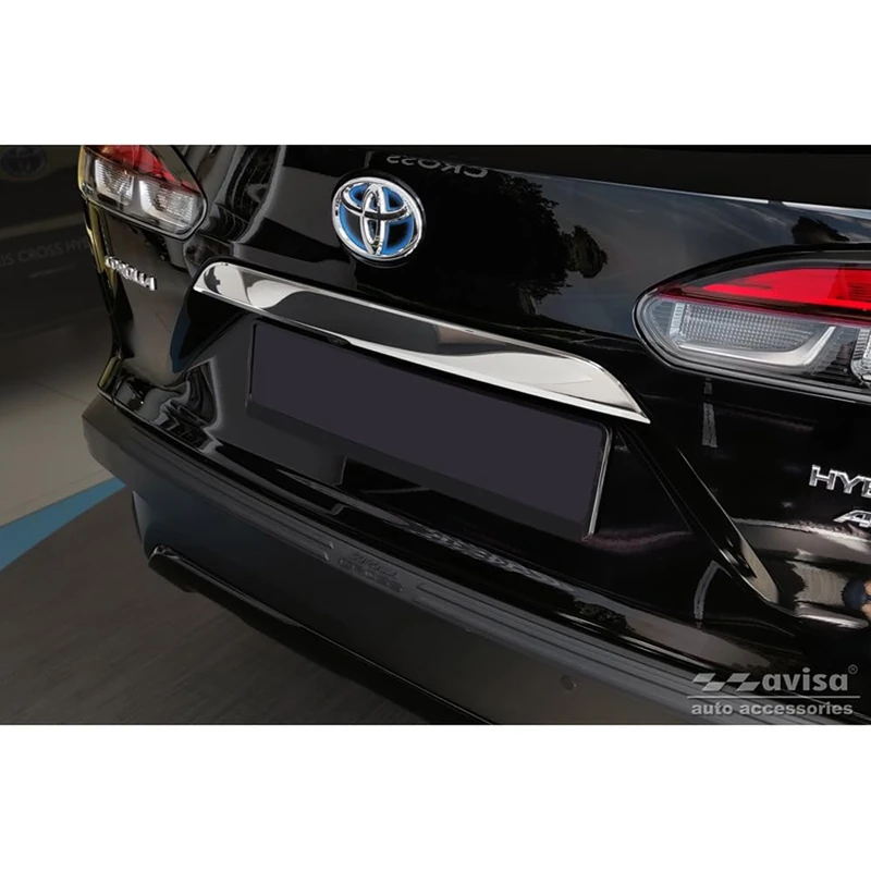 Avisa Chrome Stainless Steel Trunk Tailgate Trim Cover compatible with Toyoto Corolla Cross (XG1TJ) 2022-