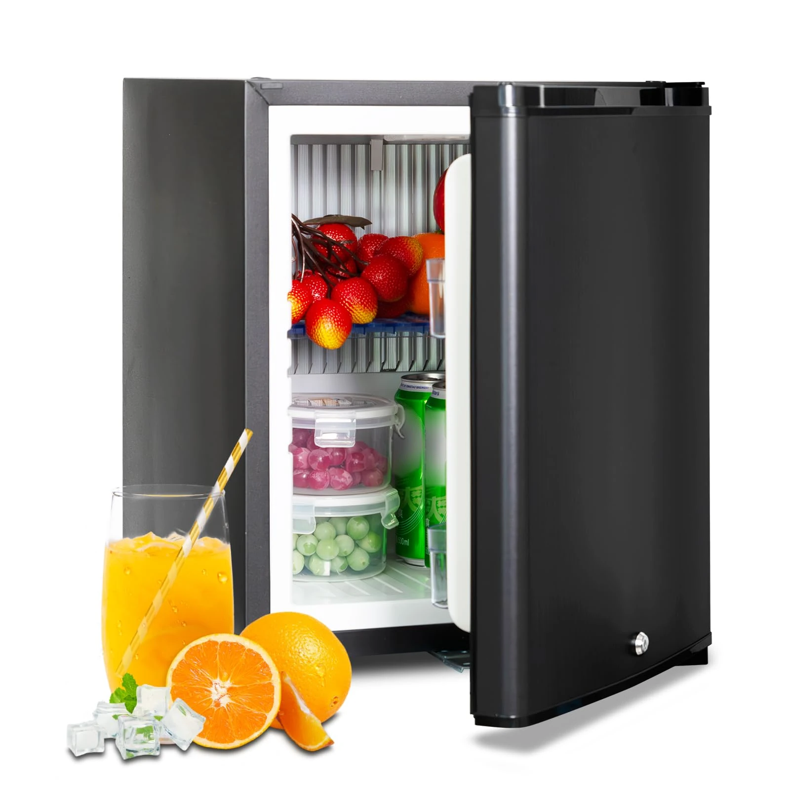 Smad 240V 12V Campervan Fridge 30L, Quiet 2 Way Camping Fridge for Van, Truck, Caravan, Leisure RV, Motorhome, Lorry, Lockable