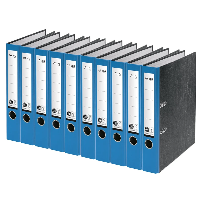 Leitz VON Leitz A4 Folder, 50mm Spine, Blue, Pack of 10