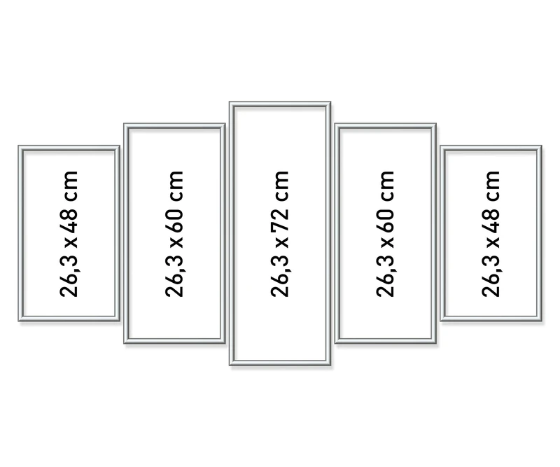 Schipper 605280901 Painting by Numbers Aluminium Frame Polyptych 132 x 72 cm Silver without Glass for Your Artwork, Easy Self-Assembly