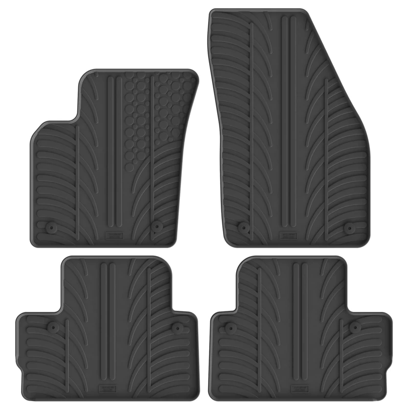 Gledring Set of rubber mats compatible with Volvo C30 2006-2013 (T profile 4 pieces + mounting clips)