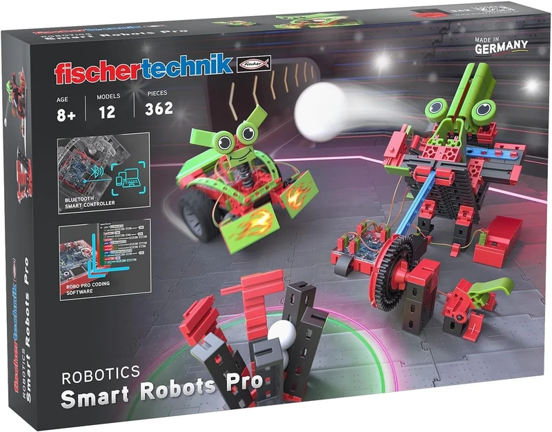 fischertechnik ROBOTICS Smart Robots Pro 569021 – Programmable Robotics Kit for Kids, STEM-Toy with 12 Models, Ages 8+