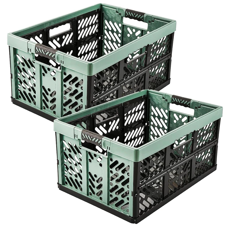 keeeper, Nordic Green Pack 2X Storage Box 54 x 37 x 28, 45 L Each, Polypropylene, 54x37x28