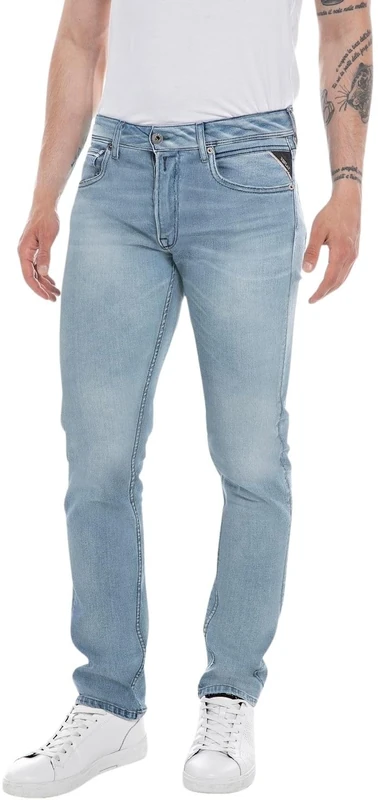 Replay men's jeans with stretch, blue (Light Blue 010), 40W / 34L
