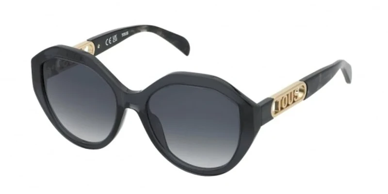 TOUS SUNGLASSES MAT: Cellulose acetate_C: SHINY TRANSPARENT DARK GREY D: 140x18 / Female