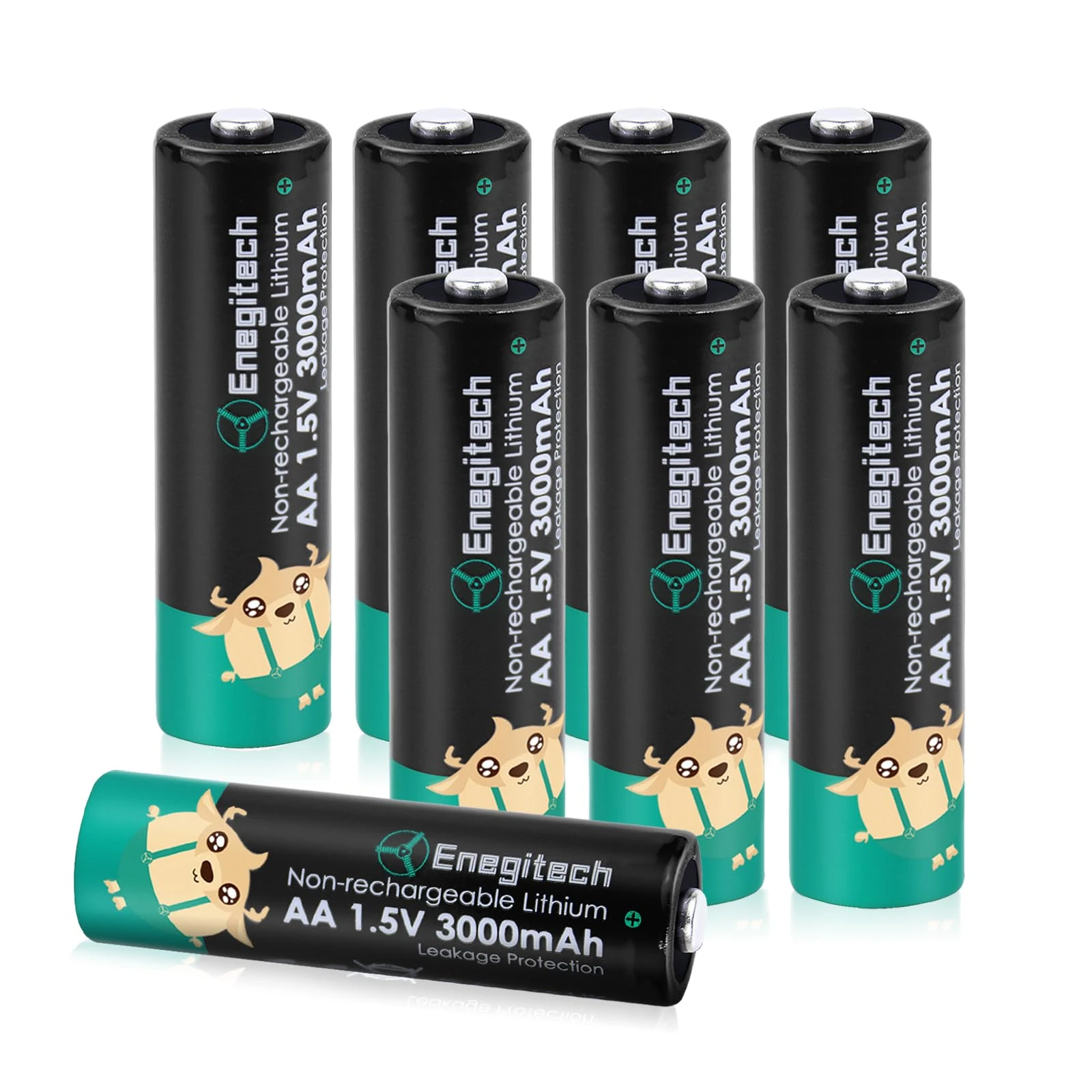 Enegitech AA Lithium Batteries, 1.5V Double A Disposable Battery for Blink Security Camera Doorbell Alarm System Flashlight Remote Control Toy (AA 8 Pack)