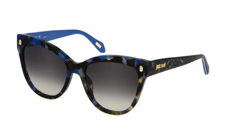 Just Cavalli Unisex Sjc043 Brown Havana 55/18/140 Women's Sunglasses, 09UV Avana Marrone/Blu, 55, 09uv Avana Marrone/Blu, 55