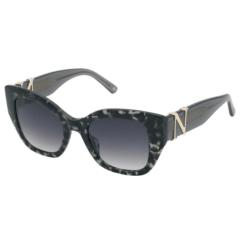 DE RIGO VISION ESPAÑA SUNGLASSES Nina Ricci - MAT: Acetate-C: SHINY GREY-BLACK HAVANA-SMOKE GRADIENT SMOKE - D: 140x21 - Female