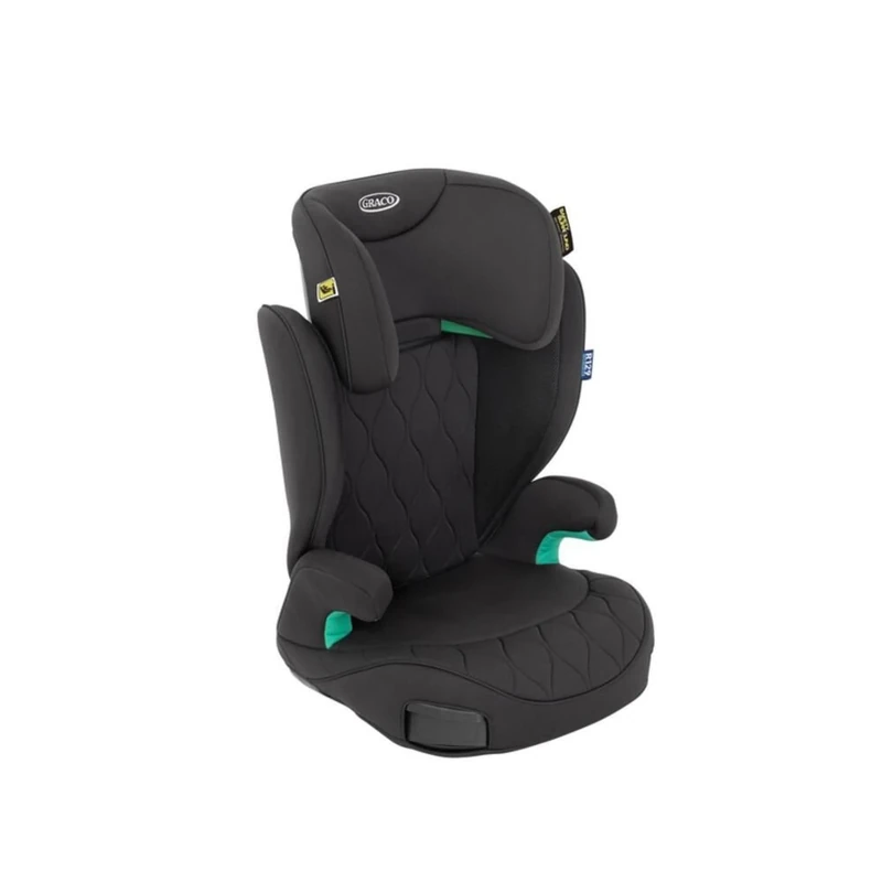 Graco Affix i-Size R129 with ISOFIX Highback Booster car seat with cupholders, Suitable from 100-150cm (approx. 3.5 to 12 years), Midnight fashion