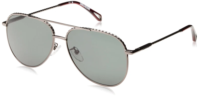 Zadig & Voltaire Szv378 Zadig&Voltaire Total Shiny Gun Women's Sunglasses 58/14/140 Sunglasses, Total Shiny Gun, 58/14/140