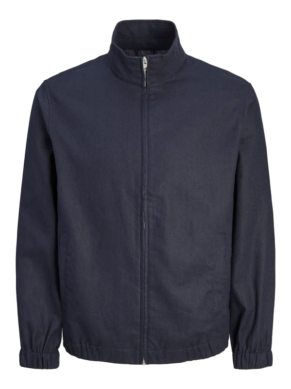 Jack & Jones Men's Jprccwinston Linen JKT Pls Short Jacket, Dark Navy, 4XL