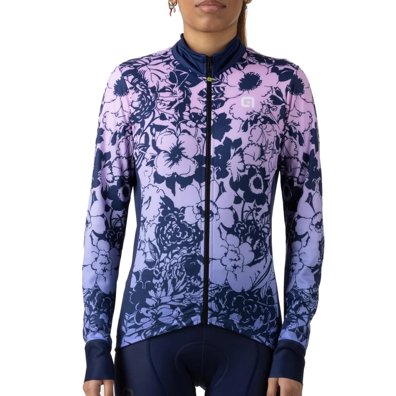 Alé Cycling Women's Pragma Nadine Long Sleeve Cycling Jersey, Blue, XL