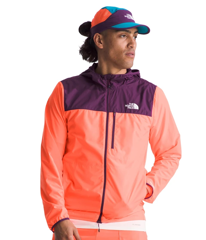 The North Face Higher Run Jacket Vivid Flame/Black Currant Purple M