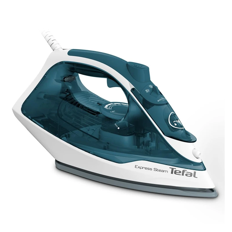 TEFAL Express Steam Iron, 2600W for Fast Heat-Up and Efficient Ironing, True Ceramic Soleplate for Fast Glide, 160 g/minute Steam Boost, Easy-Refilling Water Tank, Anti-Drip Protection, FV2830G0