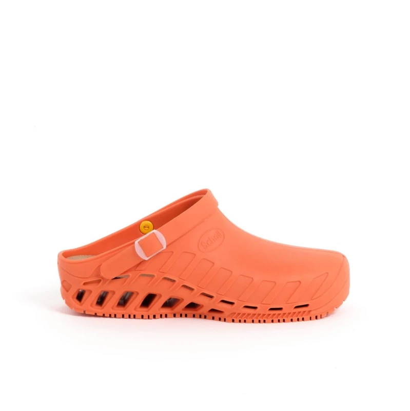Scholl Clog Evo, Men's Health Care Professional Shoe, Orange, 10 UK