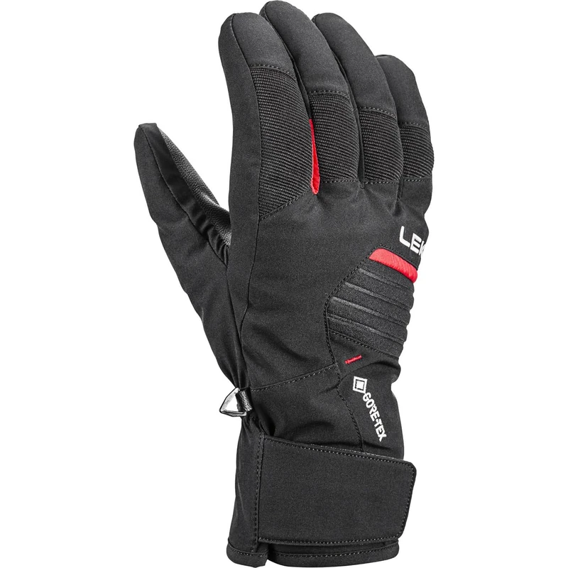 LEKI Vision GTX Gloves, Black-Red, EU 10.5