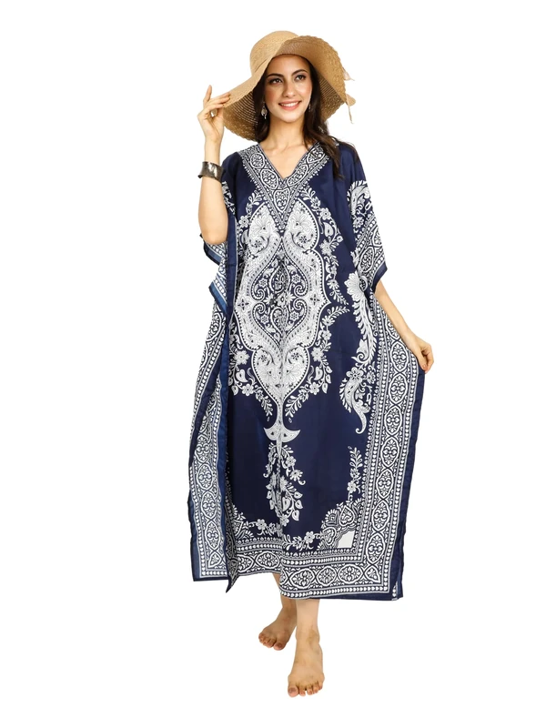 Shah Crafts. Women Kaftan Dress Kimono Long Beach Cover Up Night Gown Swimsuit Maxi Top Nightdress Robe Loungewear Plus Size Tunic