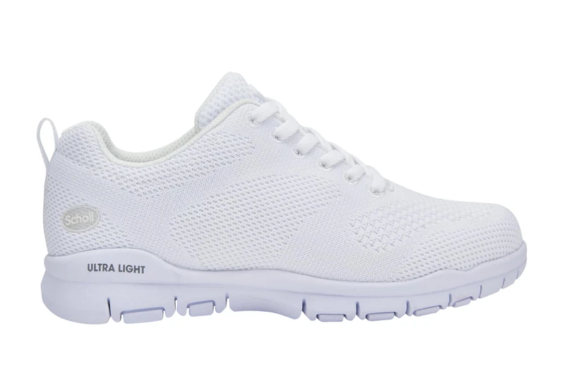Scholl Men's Jump Laces Health Care Professional Shoe, White, 11 UK