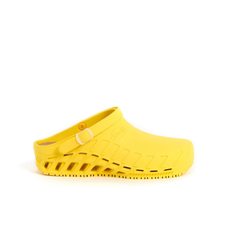 Scholl Clog Evo, Unisex Adult Medical Sanitary Clogs, Yellow, 6/7 UK