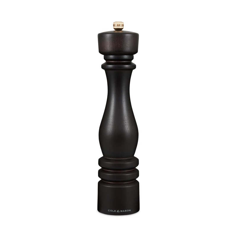 Cole & Mason London Chocolate Wood Pepper Mill, 30cm Pepper Grinder with Adjustable Grind, Precision+ Carbon Mechanism, Beech Wood, Seasoning Mill, Lifetime Mechanism Guarantee