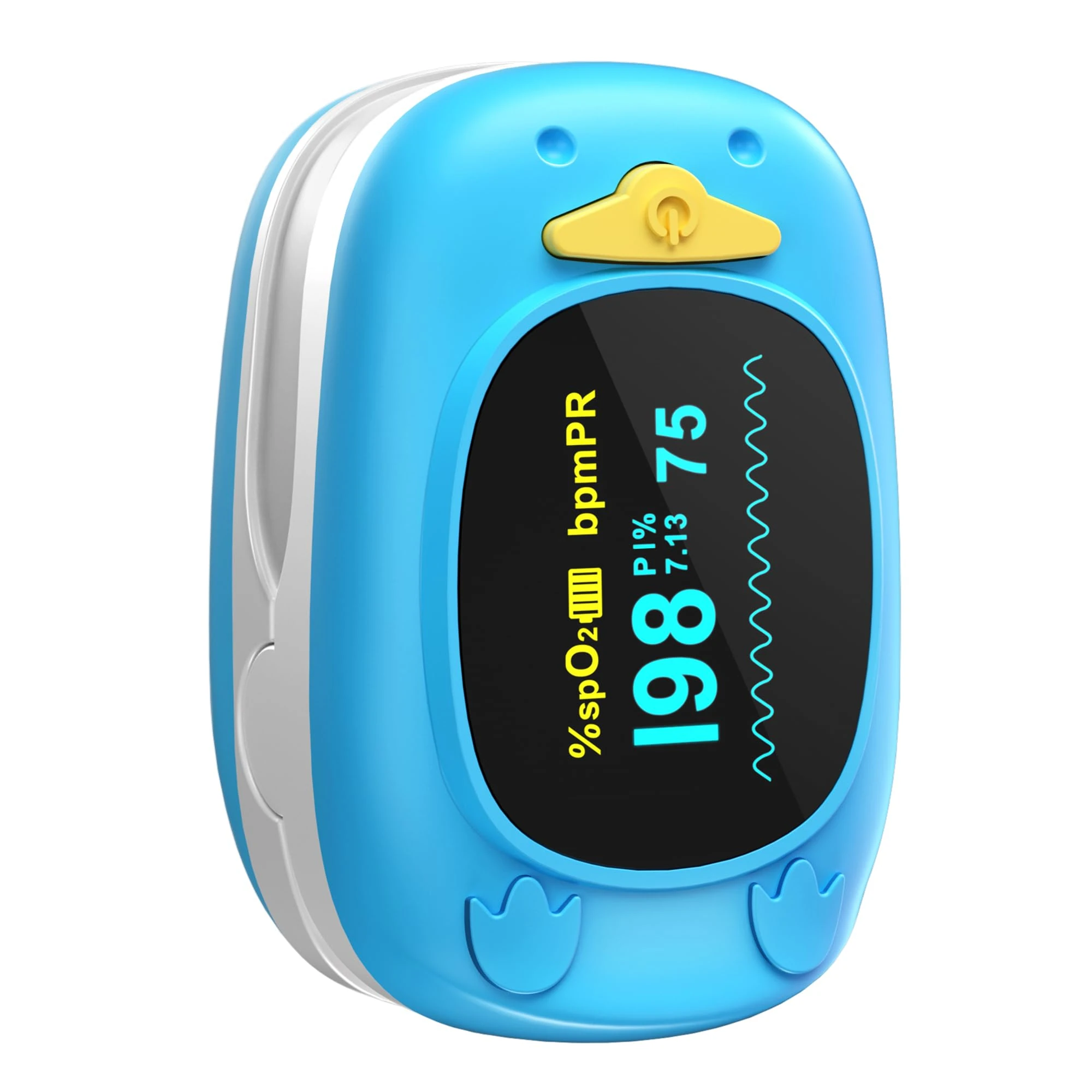 Children Fingertip Pulse Oximeter Blood Oxygen Saturation Monitor for Child Kids Portable Oxygen Monitor with OLED Screen Included 2AAA Batteries