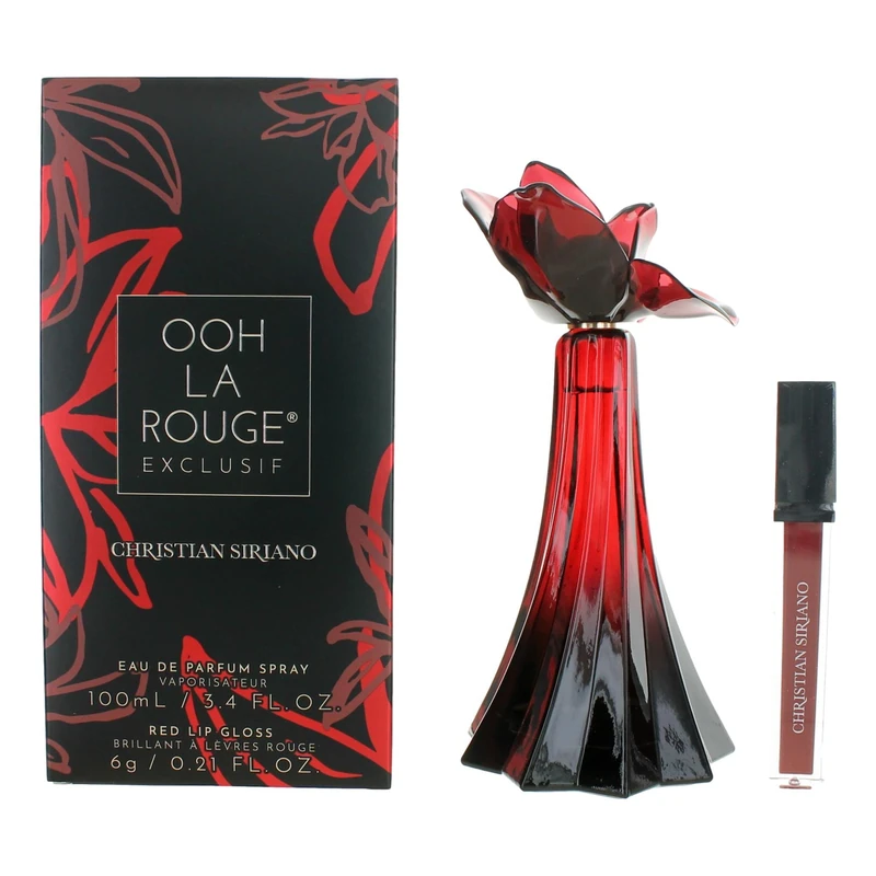 Ooh La Rouge Exclusif by Christian Siriano for Women - 2 Pc Gift Set 3.4 oz EDP Spray, 0.21oz Red Lip Gloss