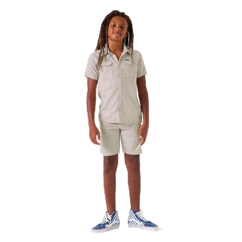 Garcia Kids Boys' Short-Sleeved Shirt, Sandshell, 14 Years