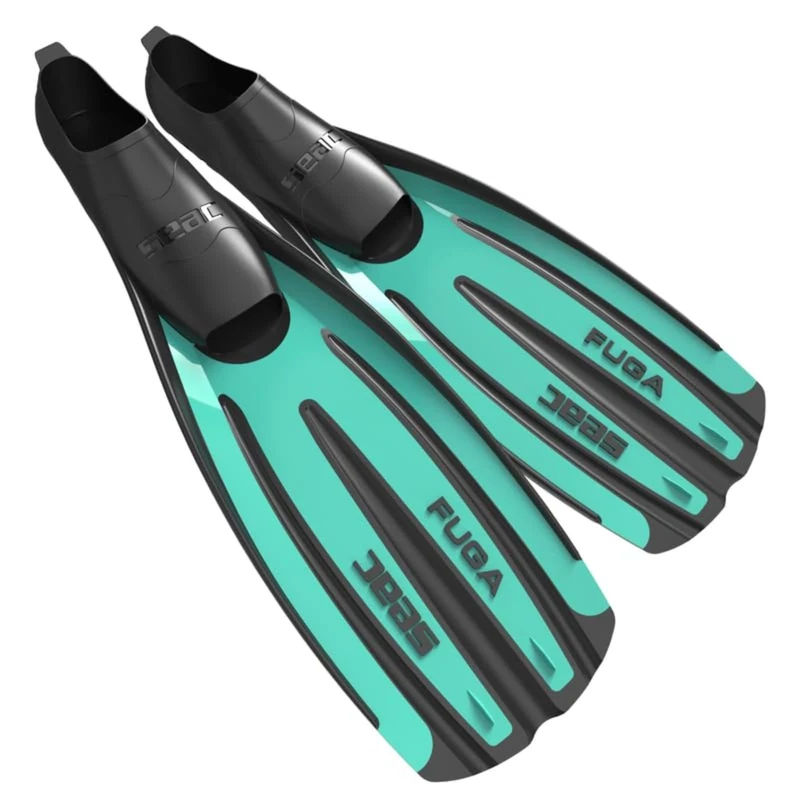 SEAC Fuga, Diving Fins for Scuba Diving, Snorkelling and freediving with Foot Pocket, tiffany, 8/9UK