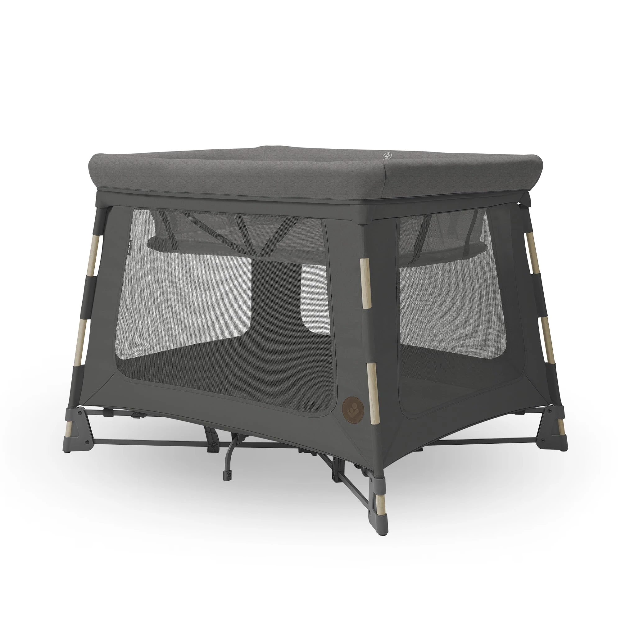 Maxi-Cosi Swift 3-in-1 Lightweight Foldable Travel Cot & Playpen, 0–3.5 Years, up to 15 kg, 2-in-1 Mattress, Ultra-Lightweight, 1-Second Fold, Travel Bag, Eco Care, Beyond Graphite