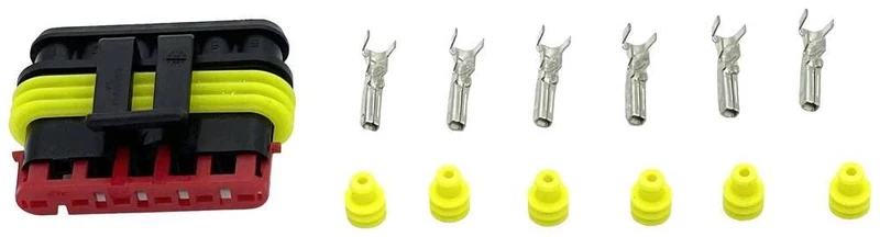 MTA Automotive 3050134 SuperSeal Connector 1.5 mm 6-Pin Female - Image 1